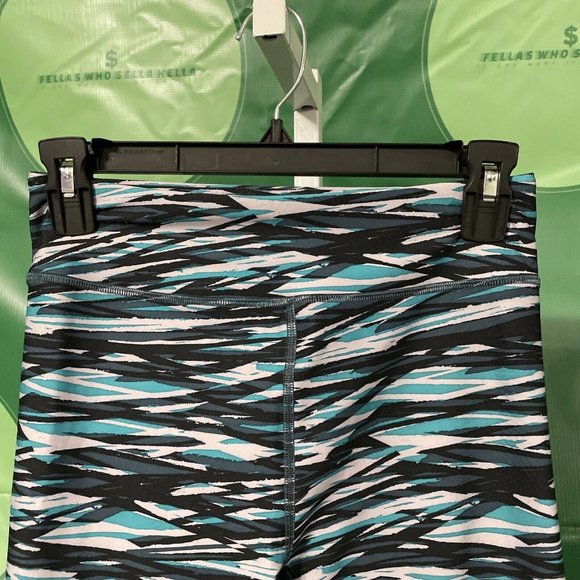 UNDER ARMOUR Women's compression HEATGEAR leggings in MULTI ABSTRACT sz S - VGUC - Picture 2 of 14